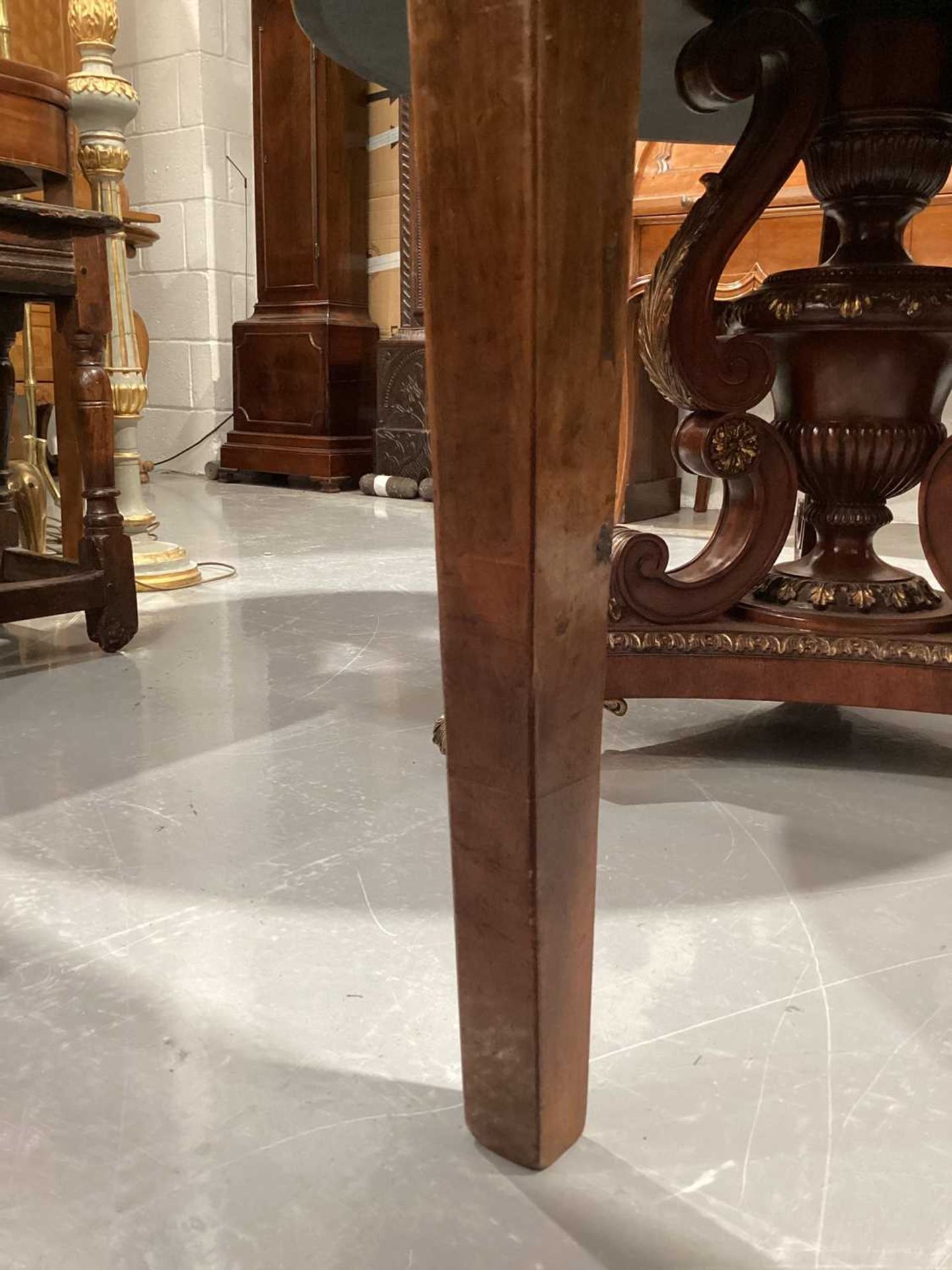 An early 19th-century French fruitwood kitchen table, drawer to one end, 78 cm high x 207 cm x 79 - Image 7 of 11