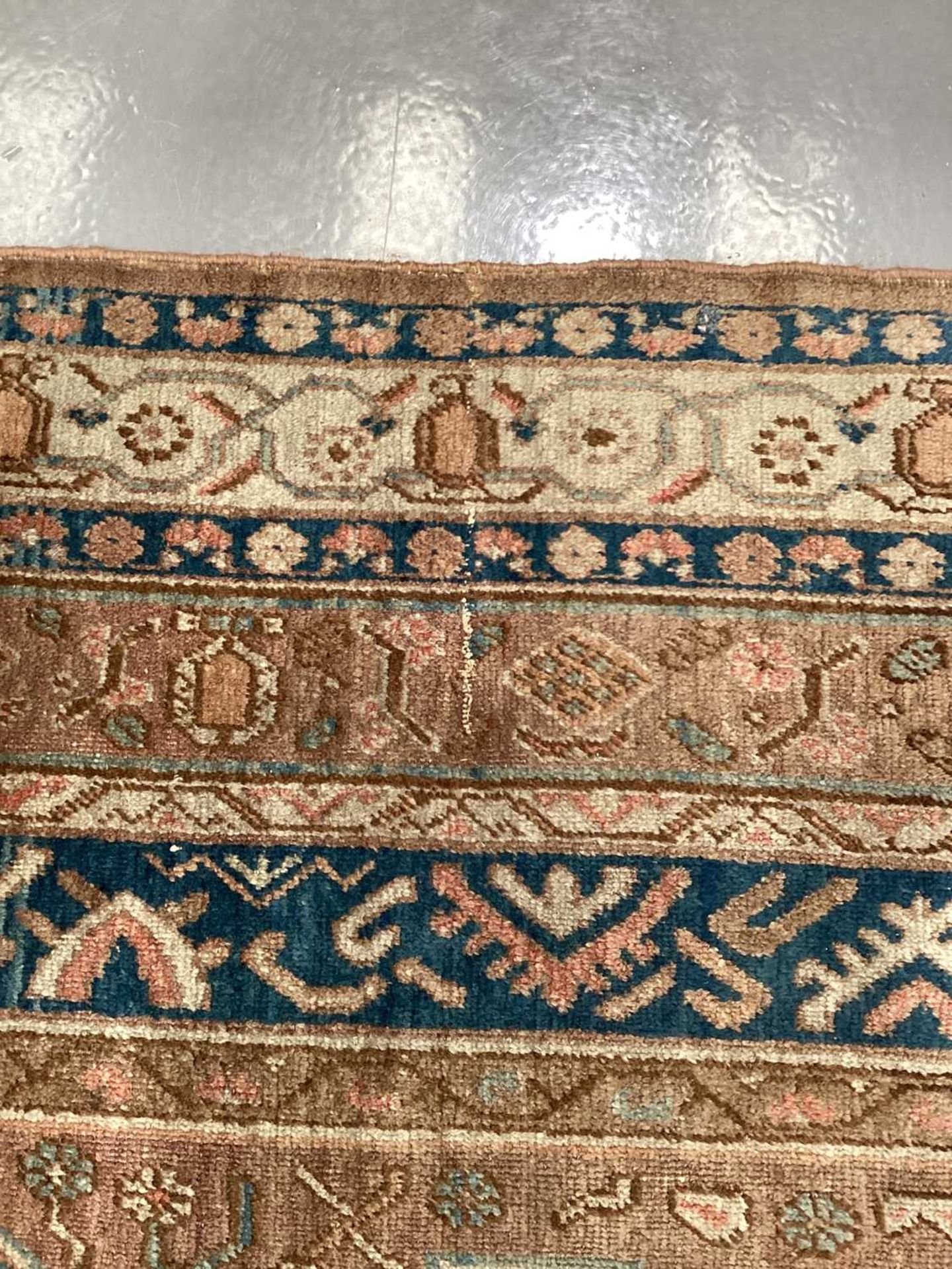 A large blue ground "old country house" Fereghan carpet with a central diamond on a field of - Image 15 of 19