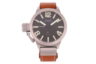 A U-boat Italo Fontana Vetro Zaffiro Classico wristwatch. Model: Classico Serial: 5564 Case