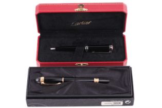 Two fine pens by Montblanc and Cartier, featuring a Montblanc Starwalker Fineliner, Numbered: