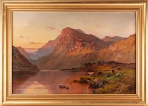 Alfred De Breanski Snr (1852-1928), Head of Loch Lubnaig, signed oil on canvas, 59 cm x 89 cm,