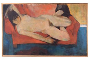 William Robinson Thomson (1926-1988), Reclining Nude, signed W Thomson, oil on canvas, 91 cm x 56