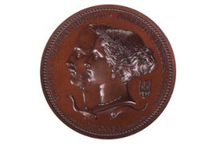 A Great Exhibition Bronze 'Juror' Medallion 1851, by W. Wyon Royal Mint, the edge inscribed 'Juror