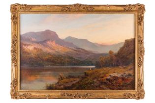 Alfred De Breanski Snr (1852-1928), At the foot of the Trossachs, signed oil on canvas, 60 cm x 90