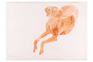 Dame Elisabeth Frink (1930 - 1993), Study of the Artist's dog or 'Lying Down Dog', signed and