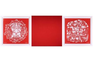Ai Weiwei (b. 1957) Chinese, 'The Papercut Portfolio', a complete set of eight papercuts, 2019, on
