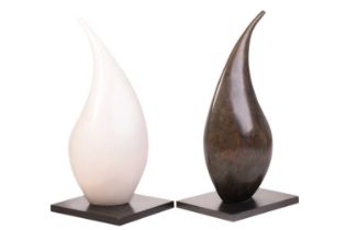 Nicola Beattie (contemporary), 'Shadowclone', cold cast bronze and marble abstract sculptures, 85 cm