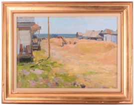 Arseny Vlasov (1914 - 1997) Russian, Sand Piles, unsigned, oil on board, 48 cm x 68 cm, glazed and