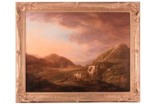 Manner of Jane Nasmyth (1778-1867), An artist in the Highlands, oil on canvas, 70 cm x 91 cm, framed