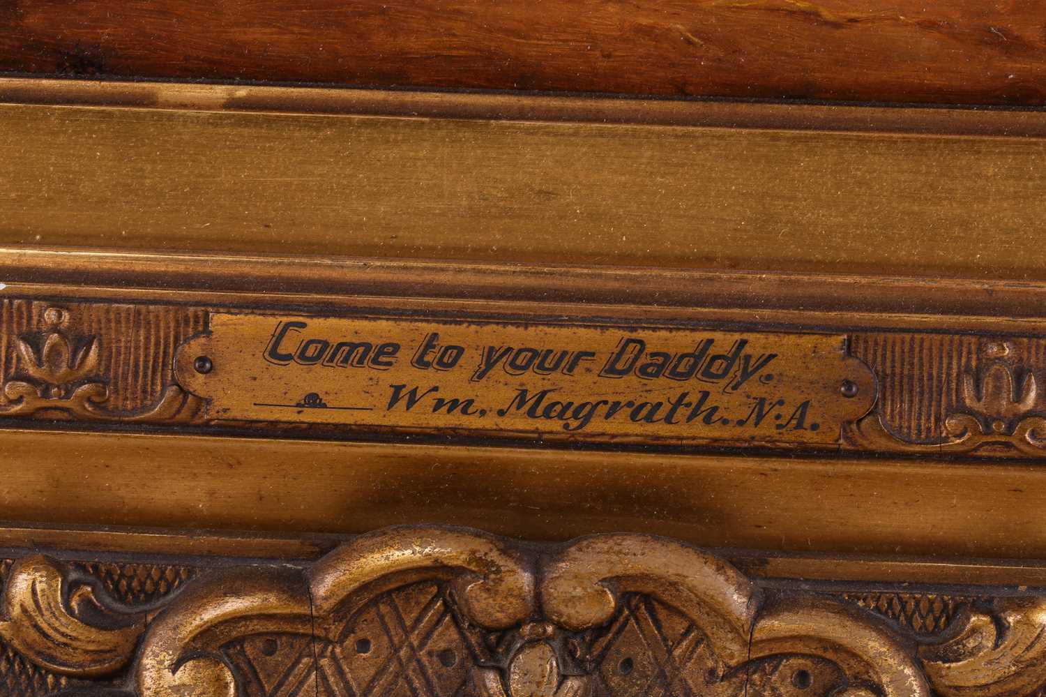 William Magrath (1838 - 1918), 'Come to Your Daddy', oil on board, signed and dated 189?, 34 cm x 45 - Image 9 of 11