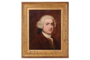 Late 18th-century British school, Bust length portrait of David Garrick (1717-1779), unsigned, oil