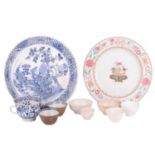 A small mixed study collection of Chinese porcelain, including small Blanc De Chine Vung Tao cargo