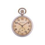 A Jaeger LeCoultre WW2 issue General Service Trade Pattern military open-face pocket watch (Radium