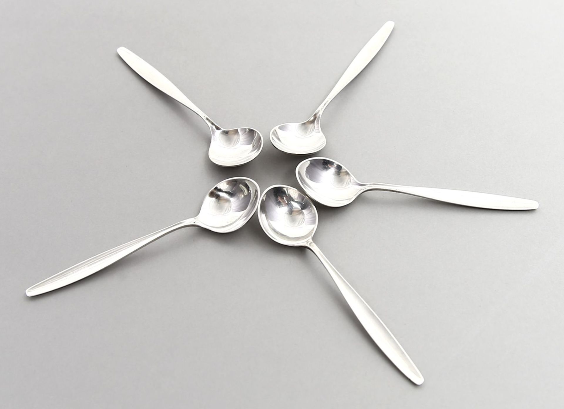 Fünf Mokkalöffel, Georg Jensen.