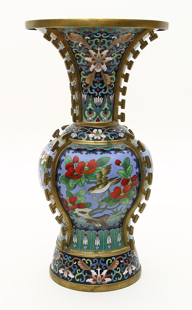 Cloisonné-Vase. - Image 2 of 2