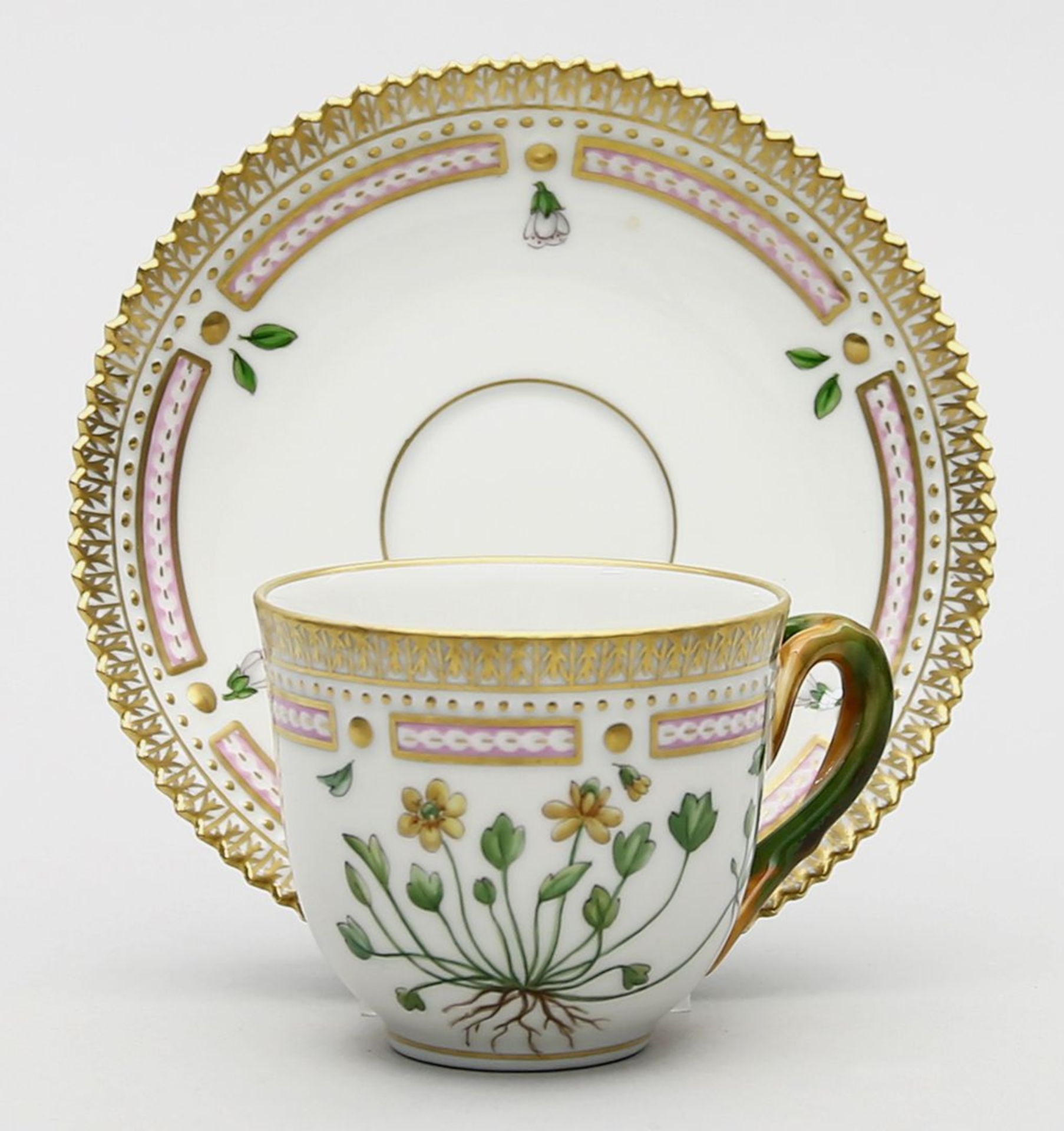 Espressotasse mit Untertasse "Flora Danica", Royal Copenhagen.