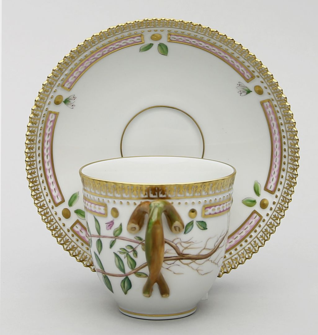 Kaffeetasse mit Untertasse "Flora Danica", Royal Copenhagen. - Image 2 of 3