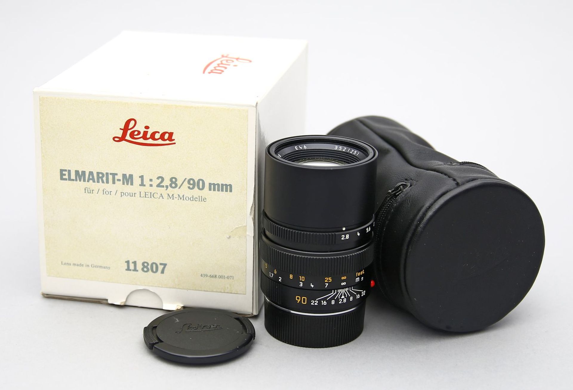 Objektiv "ELMARIT-M 1:2.8/90", Leica.
