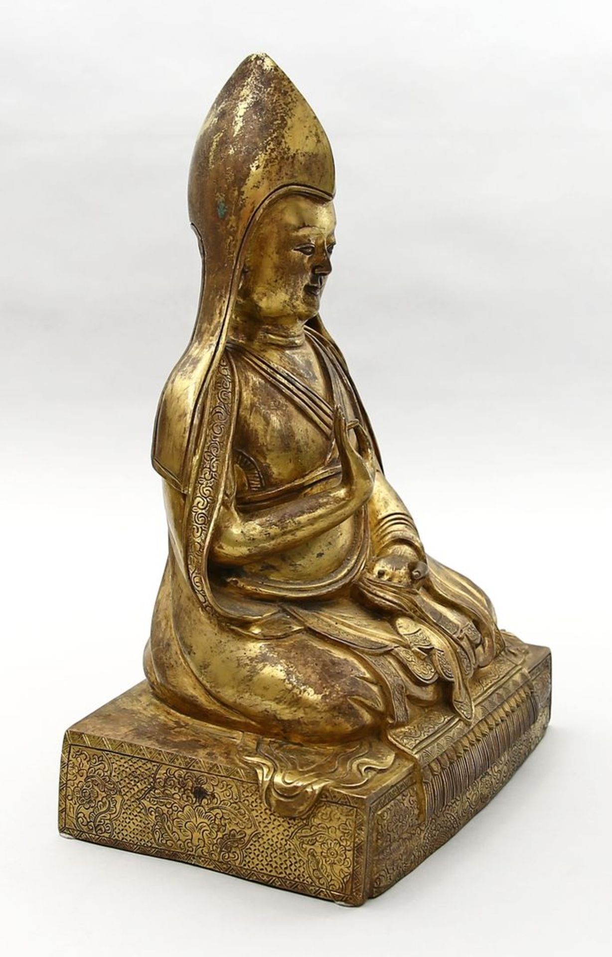 Große Skulptur des Tsongkhapa. - Bild 2 aus 4