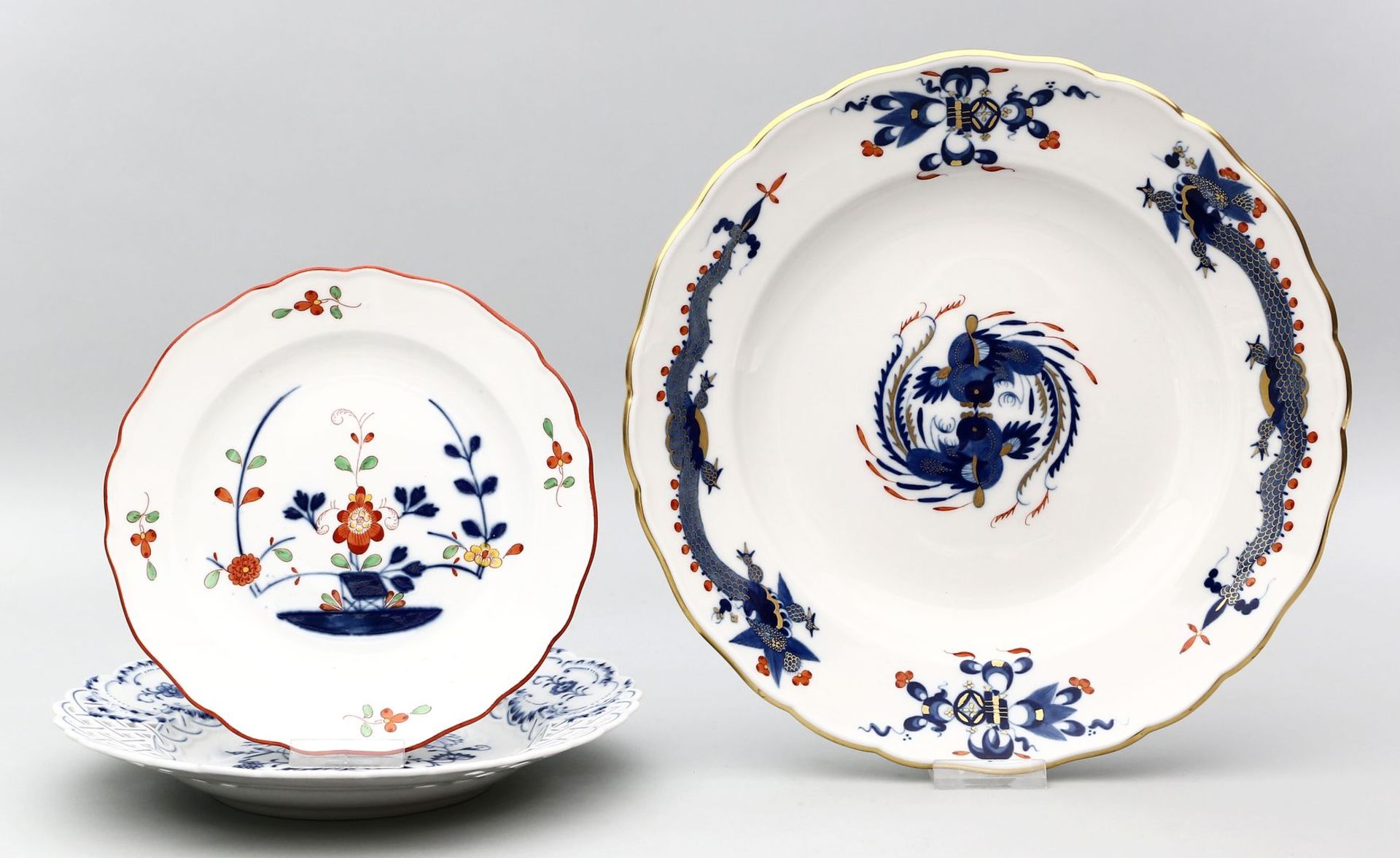 3 Teller, Meissen,