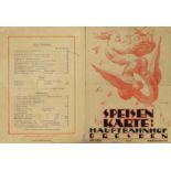 Original-Speisekarte "HAUPTBAHNHOF DRESDEN" von 1923.
