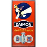 Glaswerbeschild "DAIMON die HELLE Freude".