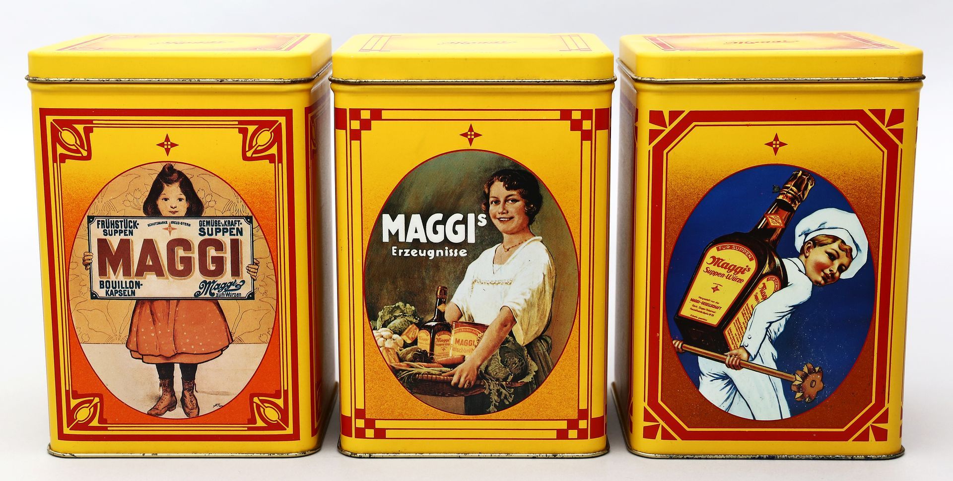 3 Vorratsdosen "Maggi".