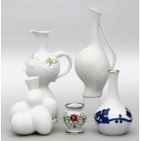 5 Vasen, Rosenthal/Hutschenreuther.