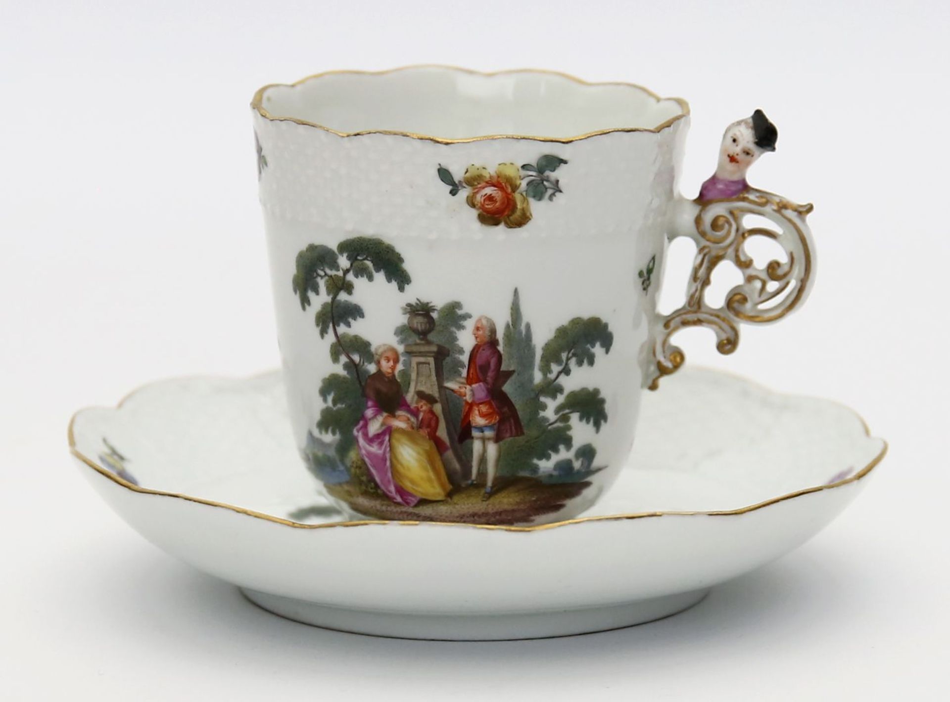 Tasse mit Untertasse, Meissen.