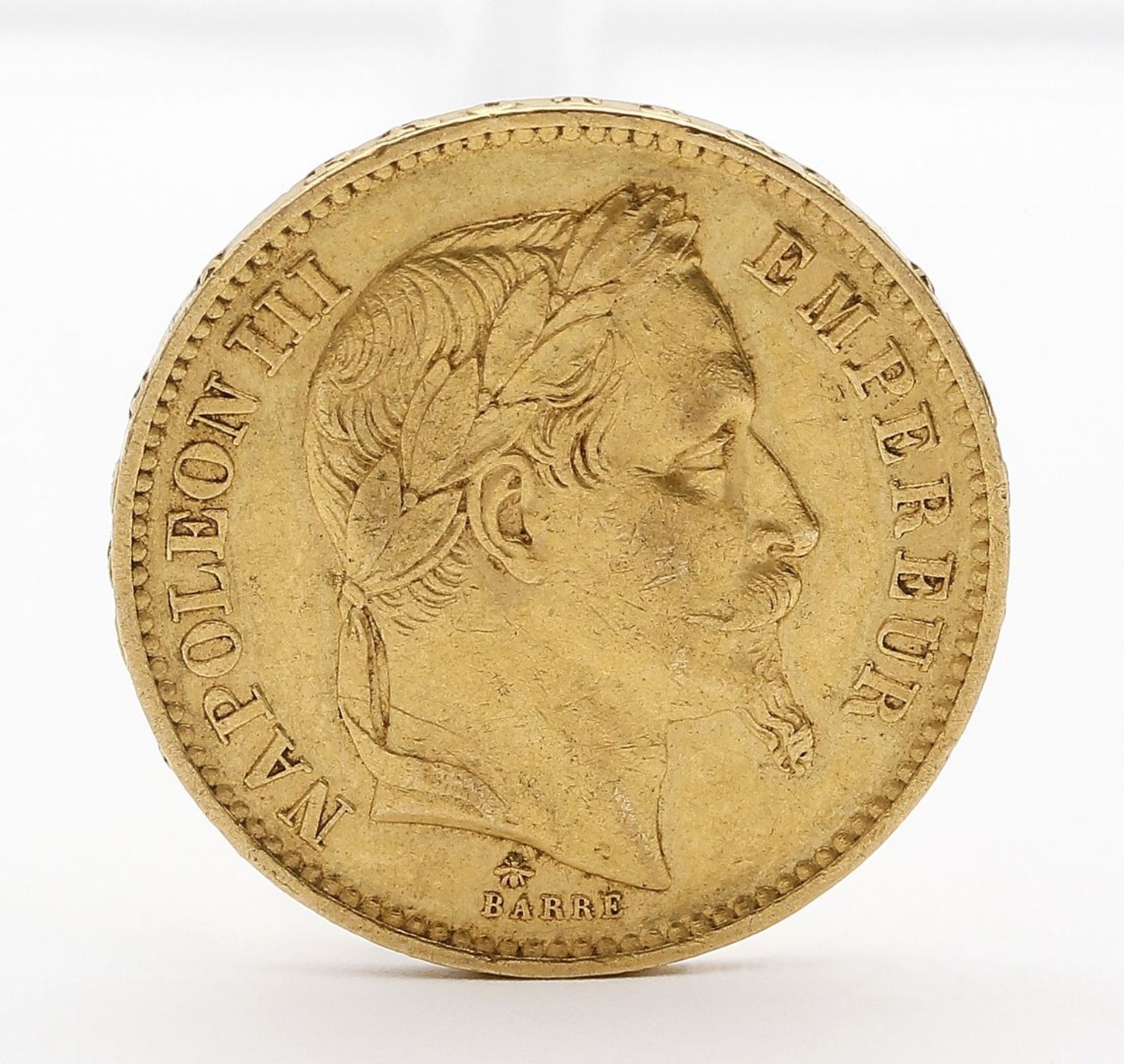 Frankreich, Napoleon III., 20 Francs 1868. - Bild 2 aus 2