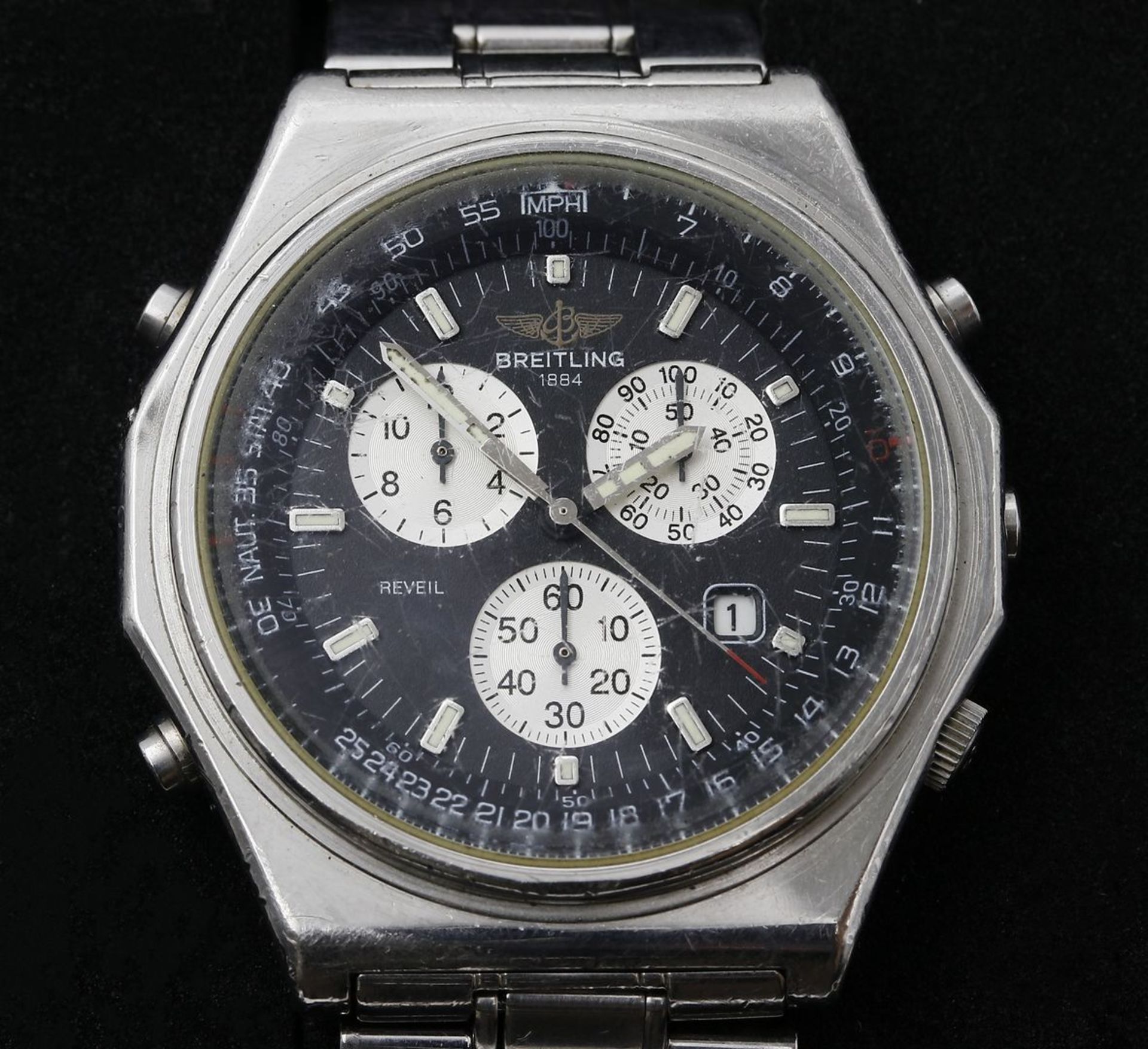 Herrenarmbandchronograph "Jupiter Pilot", Breitling.