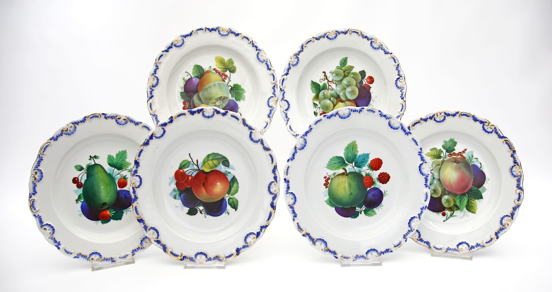 Sechs Teller, Meissen,