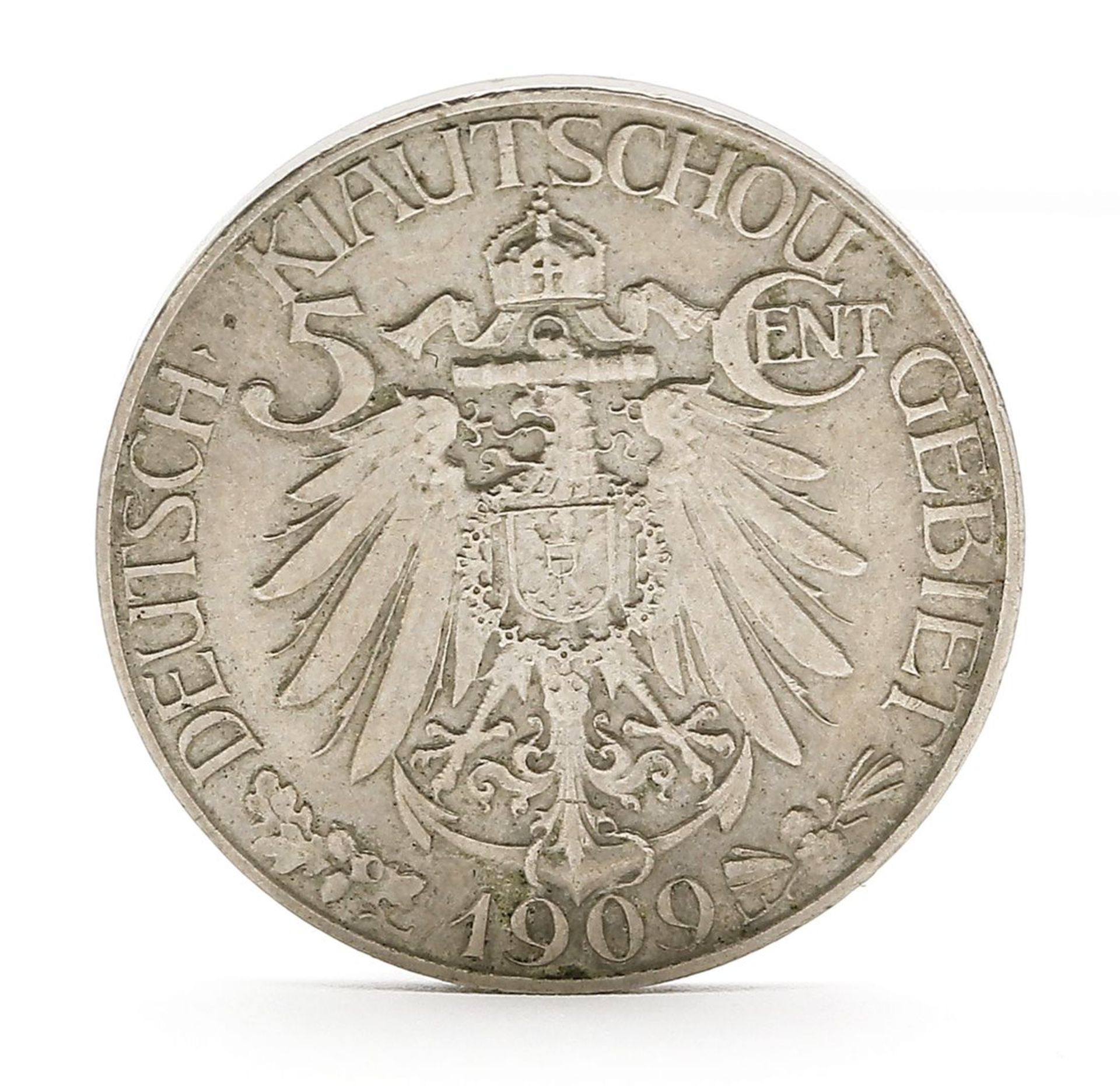 Chinesische Münze "5 Cent Kiautschu", Deutsche Kolonien.