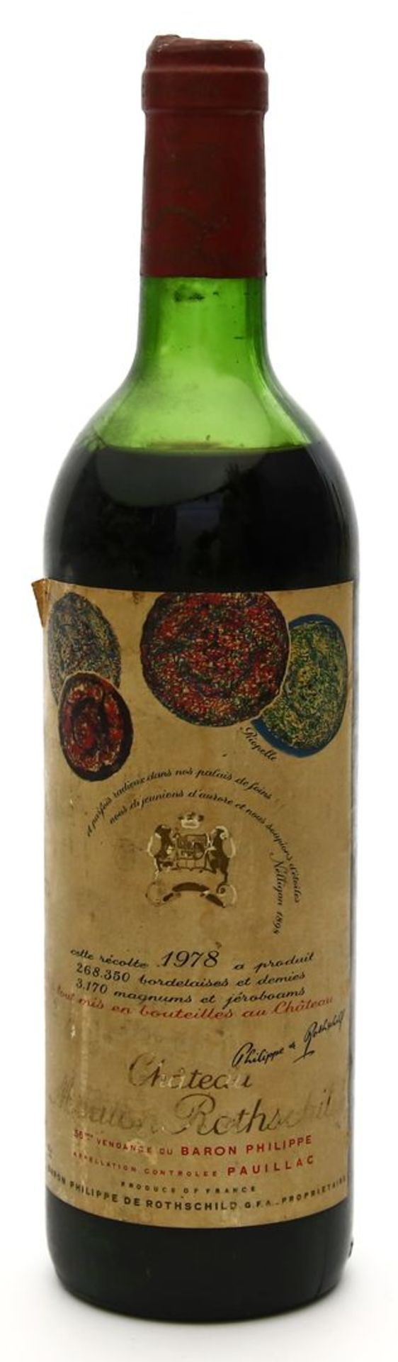 Flasche "Chateau Mouton Rothschild", 1978.