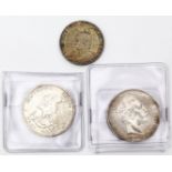 Preußen, Wilhelm II., 3 Silbermünzen: