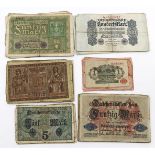 Konvolut von weit über 100 Banknoten, Deutsches Kaiserreich bis 1914.