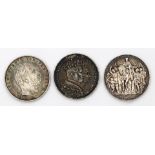Preußen, Wilhelm I. und Wilhelm II., 3 Silbermünzen: