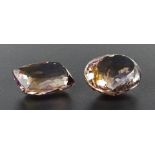 Zwei Ametrine, zus. 60,5 ct.