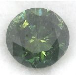 Grüner Brillant, 0,39 ct.