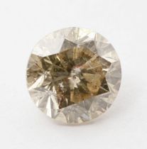 Hell cognacfarbener Brillant, 0,83 ct.