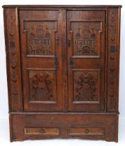 Bauernschrank "Torturmschrank" oder "Türkenmöbel" von 1738.