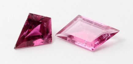 Zwei pinke Turmaline, zus. 3,69 ct.