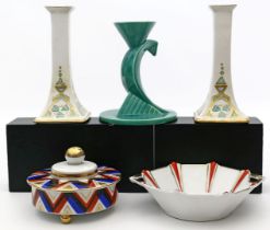 5 Teile Art Deco-Porzellan/-Keramik: