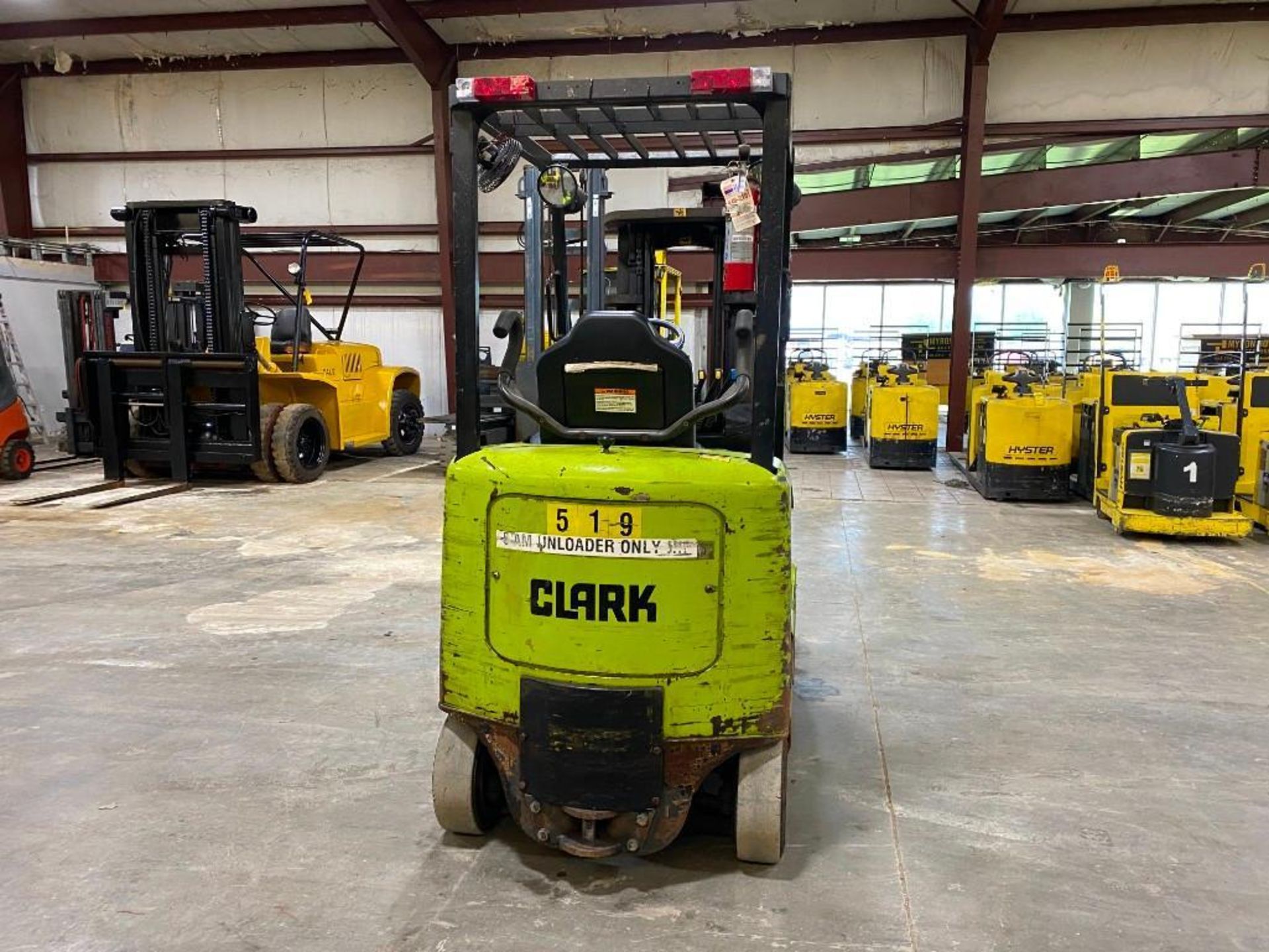Clark 4,000-LB. Capacity Forklift, Model ECG20, S/N ECG358-0293-6843FB, 48 Volt Battery w/ - Image 2 of 5