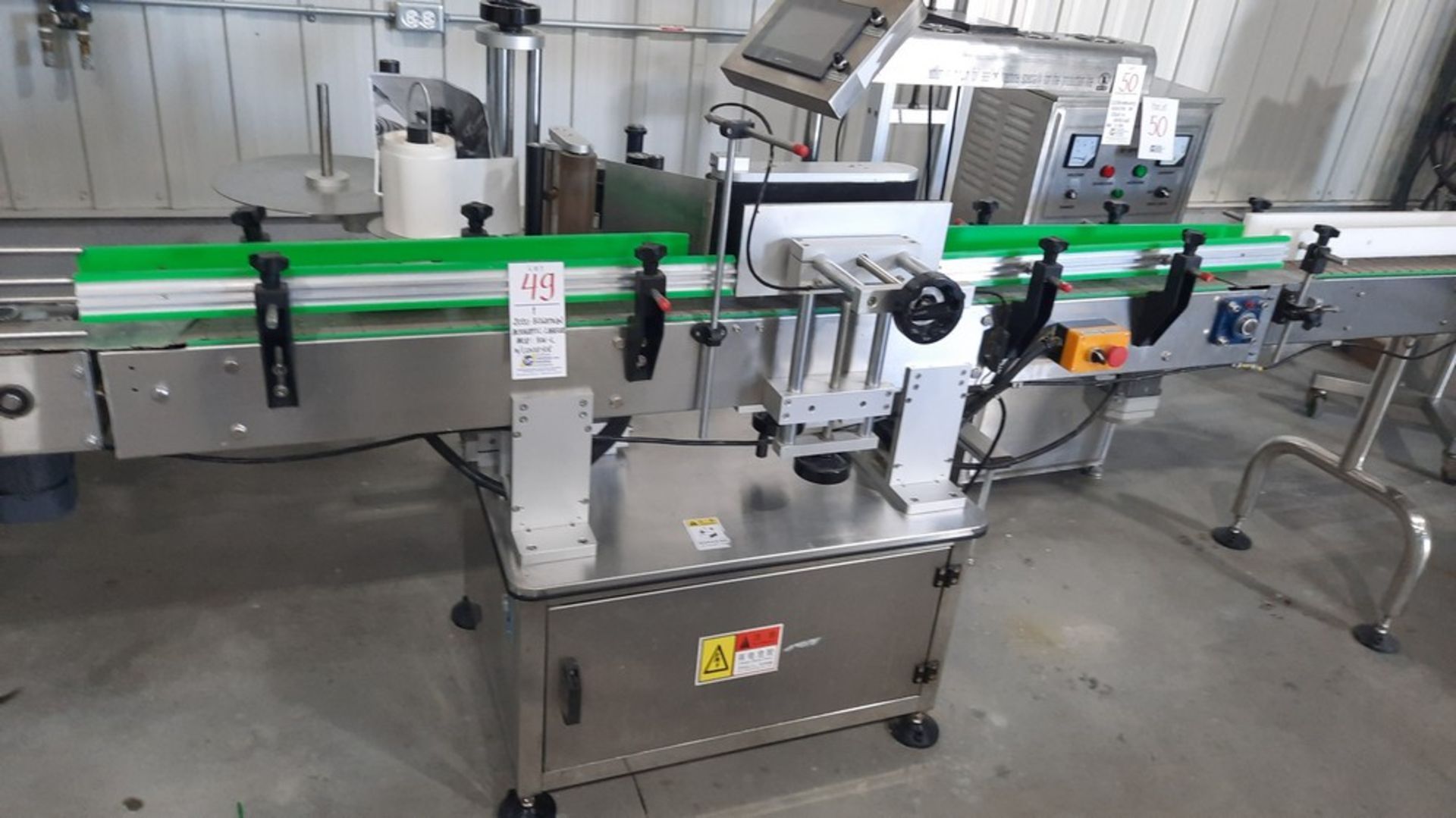 2020 BRIGHTIN Automatic Labeler, mod: BW-L, c/w Conveyor ... Simple Loading fee $100