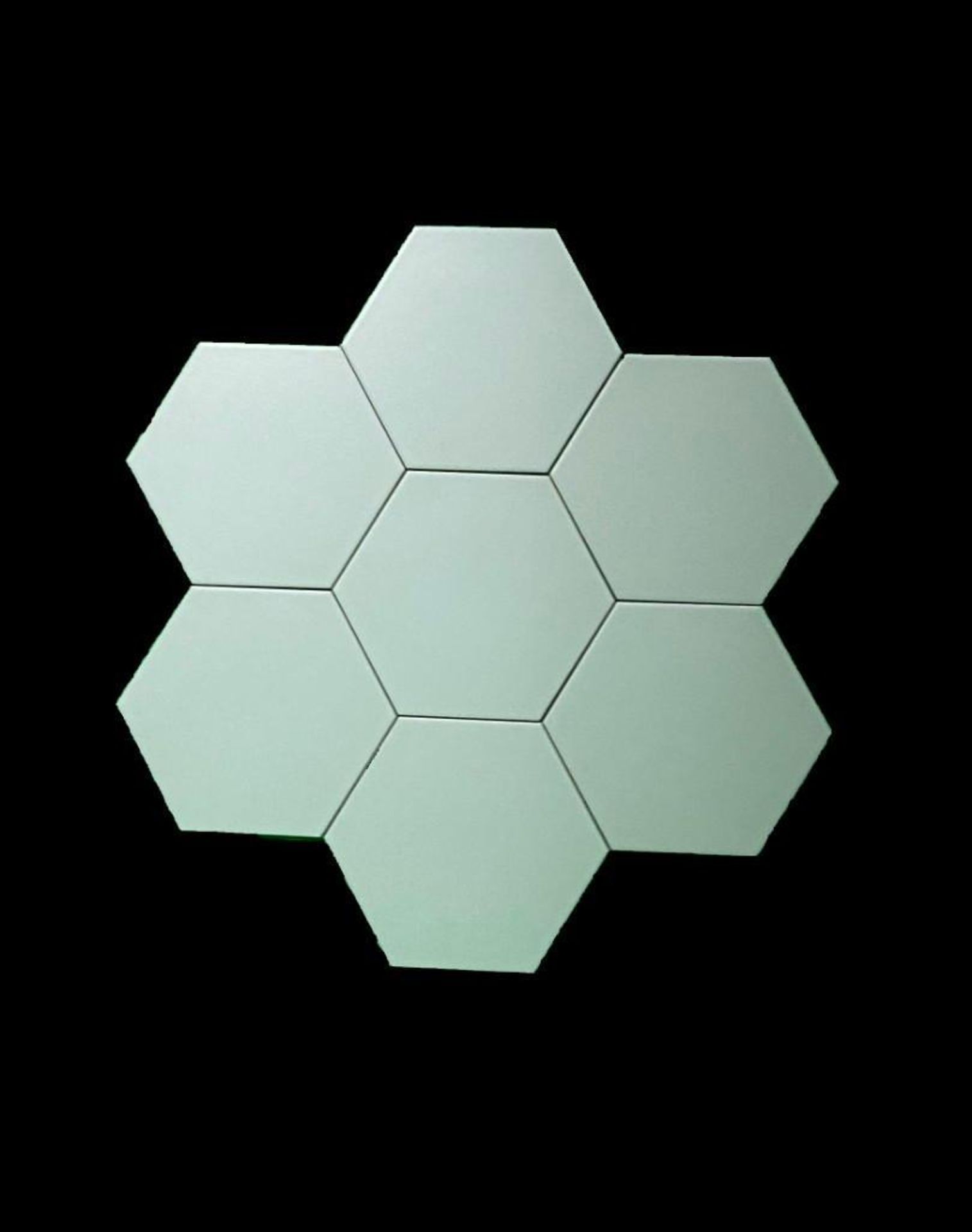 Lot of Approx. (70) Boxes w/20pc per box 8”x9”x0.25” Hexagon Light Grey Matte Ceramic Tile-