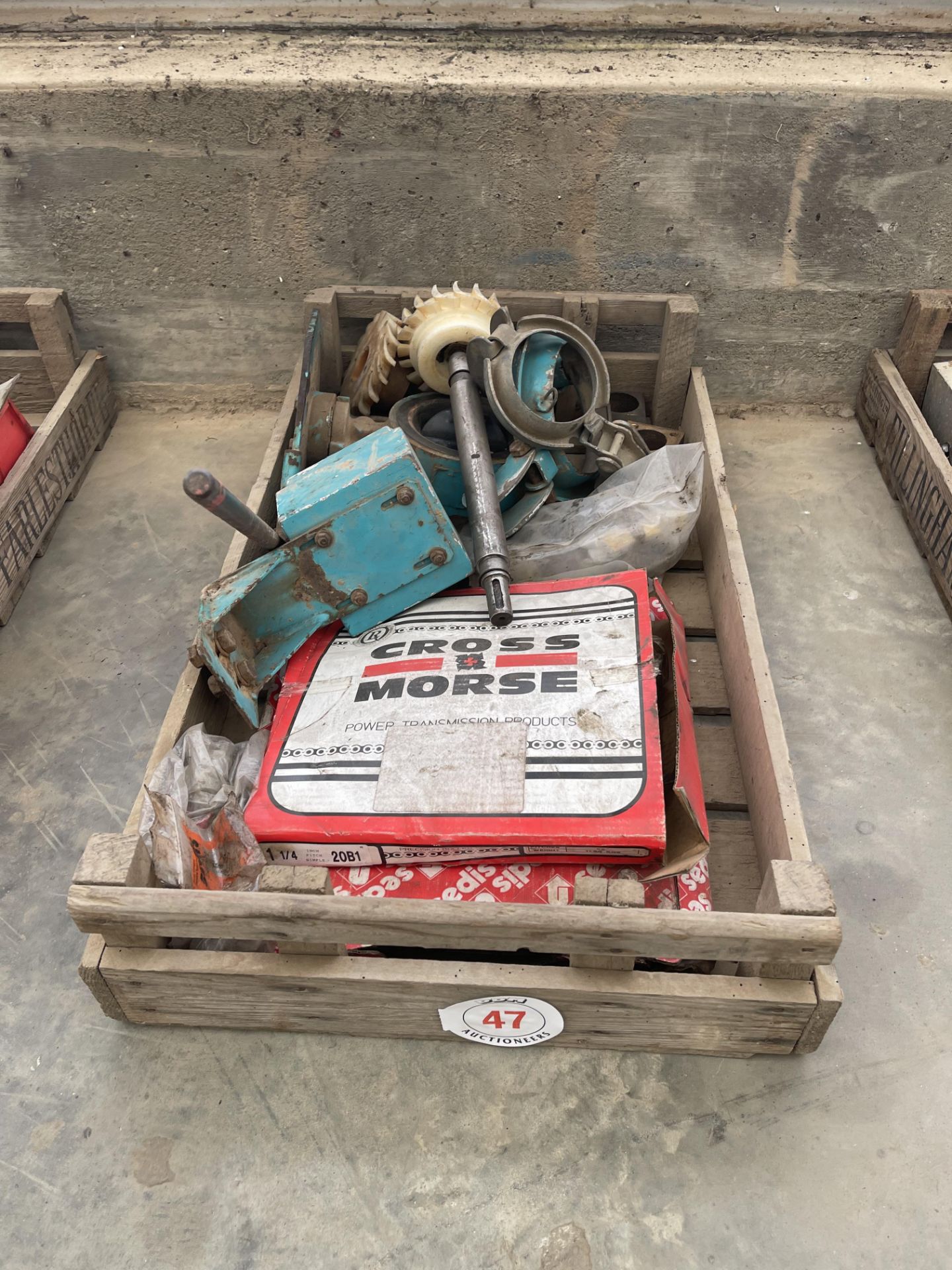 Tray of Wright Rain irrigator Parts