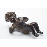 Bronzen beeld, engel Frankrijk 19e eeuw