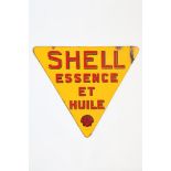 Emaille reclamebord Shell essence et hui