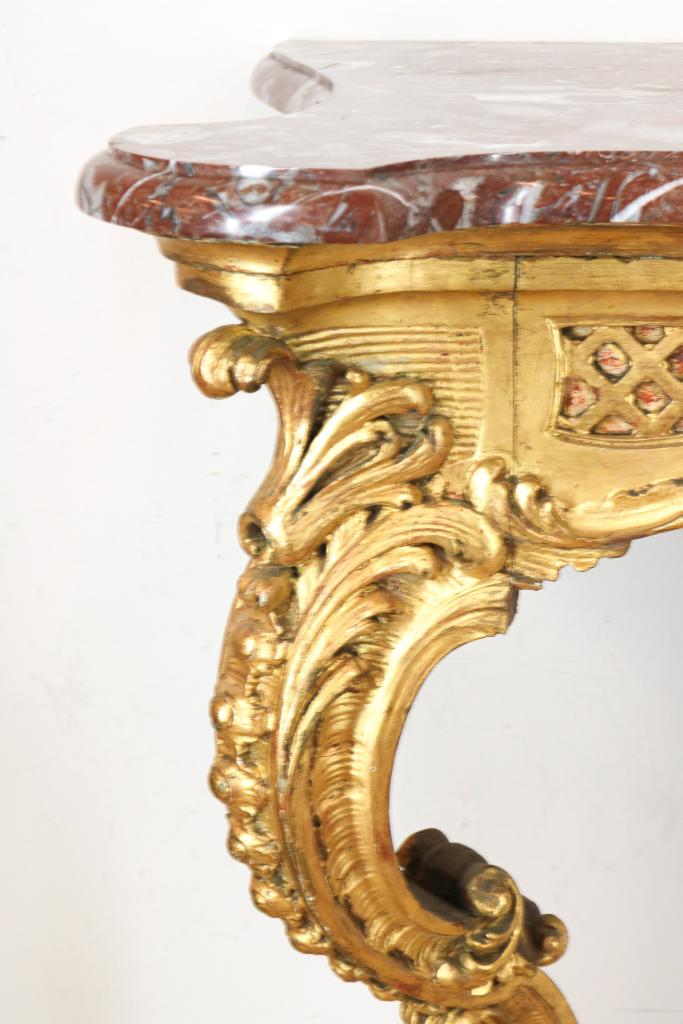 Verguld houten Louis XV console - Image 3 of 6